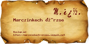 Marczinkech Örzse névjegykártya